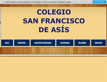 Tablet Screenshot of colegiosanfranciscodeasis.net